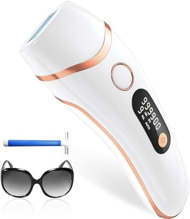 Haarlosy Épilateur Lumière Pulsée, Épilateur Laser 999,900 Flashs avec 3 en 1 [HR/SC/RA], 2 Modes 9 Niveaux Énergie IPL Laser Hair Removal pour Aisselles/Maillot, Salon à la Maison