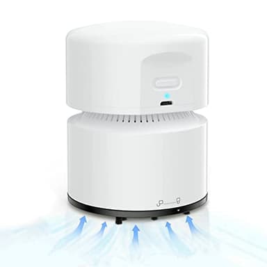 Cuteefun Aspirateur de Table, Mini Aspirateur, USB Rechargeable, 120 Minutes D'autonomie, Fonction D'arrêt Automatique, Aspirateur à Main sans Fil à 360° pour École, Bureau, Maison