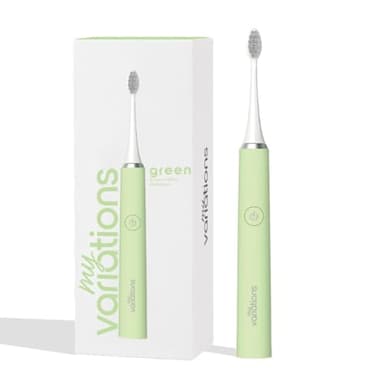 My Variations ® - Brosse à Dents Électrique - Technologie Sonique - 1 Mois d'Autonomie - 5 Modes de Brossage - Minuteur de 2 Min Intégré - Recommandé par les Dentistes - Chargement USB-C - Verte