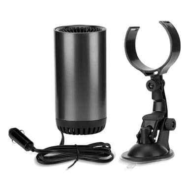 yotutun 12V 150W Chauffage Voiture, Portable Dégivreur de Chauffage de Voiture avec Support à Ventouse Chauffage/Refroidissement 2 en 1 Automobile Prise Allume-Cigare