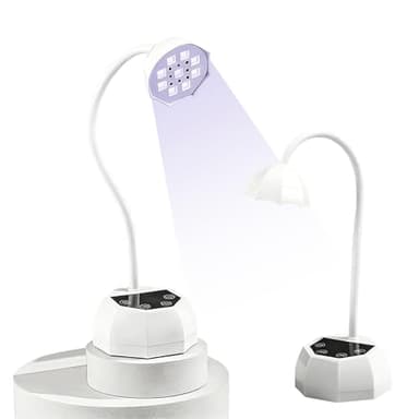 Lampe UV LED pour Ongles Weiße Lotus: Capteur Intelligent (Main dedans=Allumé/dehors=Éteint) 48W 365+395nm Double Longueur d'Onde