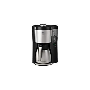 Melitta Cafetière à Filtre Look Therm Perfection Noir/Inox, avec Verseuse Isotherme, Réservoir d'eau amovible et programme de détartrage, Capacité 10-15 tasses, modèle 1025-16