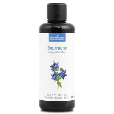 Huile de Bourrache BIO - Fraîcheur Garantie OxyCert® - Vierge & de 1ʳᵉ Pression à Froid