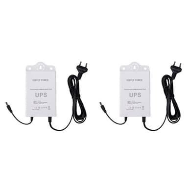 Youbones 2X Alimentation sans Interruption 12 V-2 A pour Wi-FI, Modem, Routeur, Caméra de Sécurité, Mini Onduleur, Protection de Batterie de Secours, Prise UE