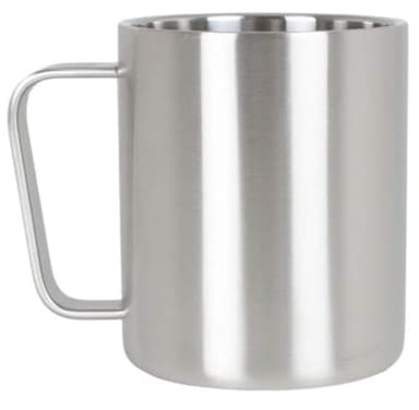 Lifeventure Stainless Steel Camping Mug Tasse Unisex-Adult, Silver Taille Unique