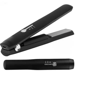 Lisseur sans fil - Mini lisseur - Lisseur portable - Rechargeable - Chauffe rapide - Noir