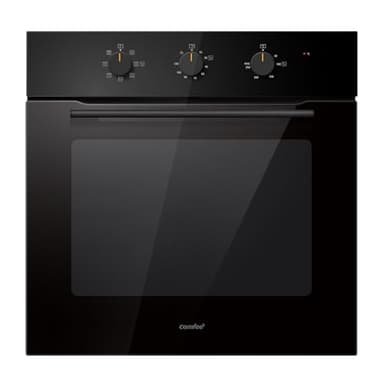 Comfee' CBO60M80M1-BK Four encastrable de 60 cm, 60 litres, avec 8 fonctions, frire à air, la cuisson en plusieurs phases, la porte amovible, facile à nettoyer, netoyage à la vapeur, Noir