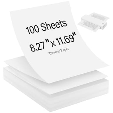 Papier Thermique A4, 100 Feuilles Papier Imprimante Thermique, Sans BPA, Séchage Rapide, Compatible Avec La Plupart des Imprimantes Thermiques A4, pour Imprimante Thermique pour Documents, Pages Web