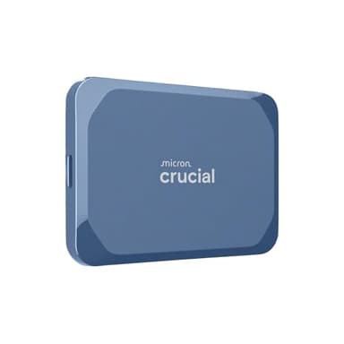 Crucial X10 1To Disque SSD Externe Portable, Jusqu’à 2100Mo/s, USB-C 3.2 Gen2, Résistance à la poussière et à l'eau classée IP65, Disque Dur Externe, Bleu Mat - CT1000X10SSD9-02