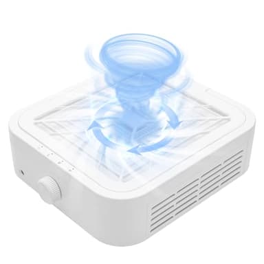 CGBE Aspirateur de Poussière d'Ongles, 120W Aspirateur à Manucure Ongles Professionnel Ventilateur Collecteur avec 2 Filtres able Puissant Aspiration Portable Salon de Manucure. (White)