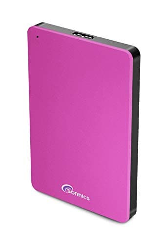 Sonnics 1 to Rose Disque Dur Externe Portable USB 3.0 Super Rapide Vitesse de Transfert pour Une Utilisation avec Un PC Windows, Mac, Xbox One et PS4