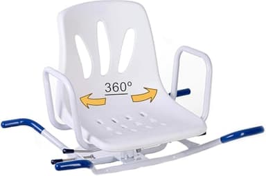 OrtoPrime Chaise Pivotante 360º pour Baignoire - Siège de Bain Adulte pour Transfert Facile - Chaise Baignoire Adulte Pivotante - Siege de Douche pivotante - Siege Baignoire Pivotante - Siège Bain