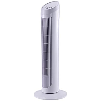 HOMCOM Ventilateur Colonne Tour oscillant Silencieux 45 W 3 Vitesses 27L x 27l x 75H cm Blanc