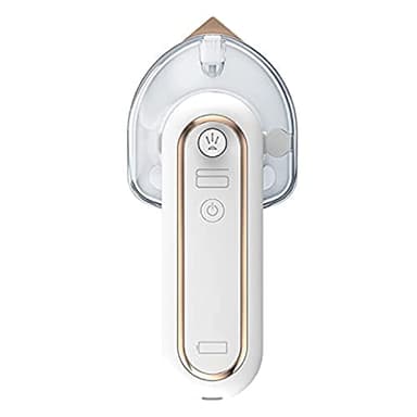 D'llesell Fer de voyage en acier inoxydable – Sans fil, portable, rechargeable par USB, repassage à 360°, fonction vapeur, léger