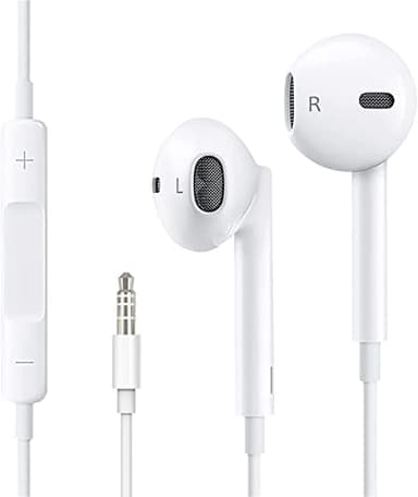 【Certifié Apple MFi】 Écouteurs Intra-Auriculaires avec câble et Microphone, écouteurs Intra-Auriculaires, Prise Jack 3,5 mm, Basses puissantes, pour iPhone, iPad, Samsung