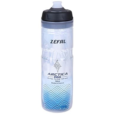 Zéfal Arctica Pro - Bidon Vélo 550 et 750 ML - Gourde Vélo Isotherme - Inodore et Etanche, Bleu, 750 ML