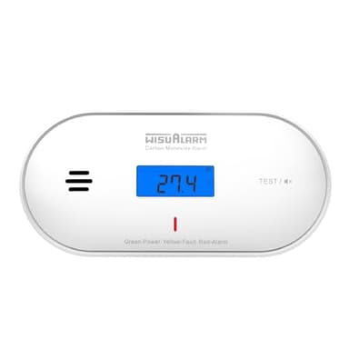 Détecteur de monoxyde de carbone, batterie scellée pendant 10 ans, alarme de monoxie de carbone, avec détection de température et d'humidité et écran LCD, alarmes de monoxyde de carbone pour la maison