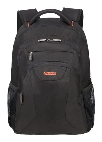 American Tourister at Work - Backpack d'ordinateur portable de 17,3 pouces, 52 cm, 34 L, noir / orange (noir / orange)