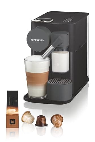 De'Longhi Nespresso Lattissima One Evo EN510.B, Machine a Café Capsule, Expresso et Cappuccino, 1450W, Noir