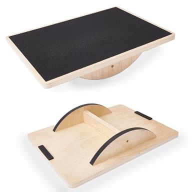 Balance Board, EntraîNeur D'équilibre Pour Adultes Planche D'équilibre AntidéRapants Planche Equilibre Pour La PhysiothéRapie Bureau Debout Renforcement Du Tronc