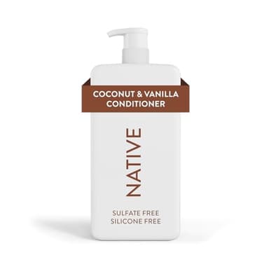Native Après-shampoing hydratant femme et homme - Sans silicones ni sulfate - Parfum coco et vanille - Réhydrate les cheveux pour un éclat doux et sain - 487 ml