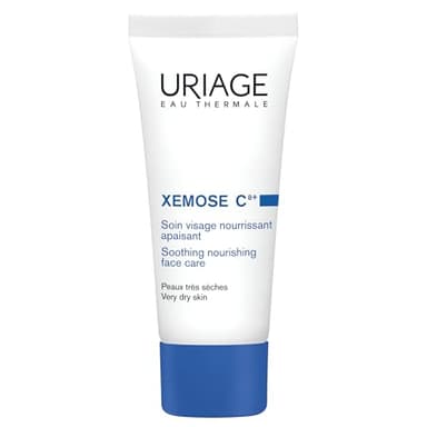 Uriage Xemose Crème Apaisante Visage Peau Sèche, Eczéma Atopique - 10% de Beurre de Karité - Hydratation 24H, Nourrit, Apaise, Protège - Non-collante, Non-grasse - Sans Parfum - Non Comédogène - 40ml
