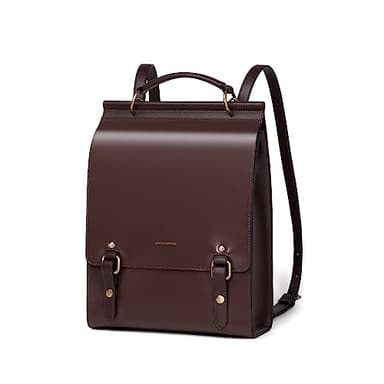 Cnoles Sac à dos en cuir pour femme Sac à dos tendance Sac vintage décontracté pour l'école, le collège, les voyages