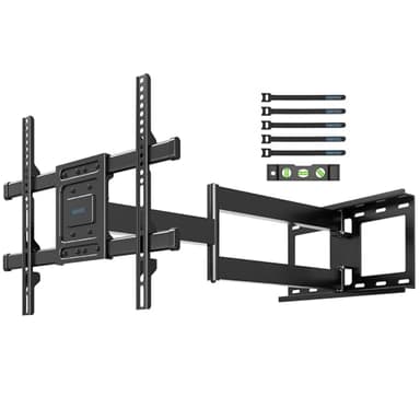 BONTEC Support Mural TV Pivotant Inclinable, Bras Articulé Extra Long 850mm, Compatible Écrans LCD/LED/OLED 32-70 Pouces jusqu'à 60 kg, Max VESA 400x400mm, Support TV Mural Orientable