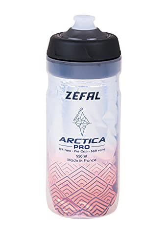 Zéfal 55 Arctica Pro-Bidon 550 et 750 ML-Gourde Vélo Isotherme-Inodore et Etanche Cyclisme, Rouge, 550 ML