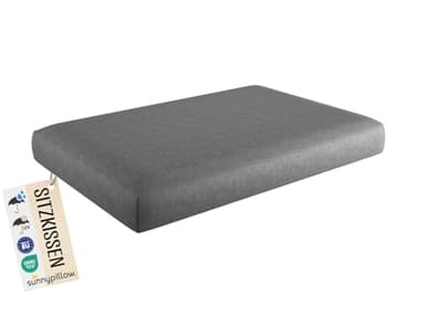 sunnypillow Coussin Assise pour Canapé Palette - Matelas Extérieur Impermeable, Anti UV - Siège 120 x 60 x 15 cm - Coussin Salon de Jardin, Terrasse, Balcon - Gros Coussin de Sol - Gris