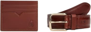 Tommy Hilfiger Th Crest Belt and CC Holder Am0am13934, Coffret Cadeau Homme, Brown (Winter Cognac), 95