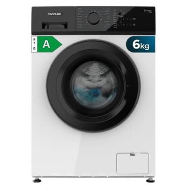 Cecotec Lave-linge 6Kg Chargement frontal Bolero DressCode 620 Inverter. 1000 tr/min, 16 Programmes, Faible Consommation, Moteur Inverter Plus, Fonction Vapeur, Prélavage, Programme Rapide 15'