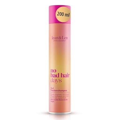 Jean & Len Shampooing sec 7in1, sans résidus blancs, pour volume & fraîcheur, avec filtre UV, soignant & fortifiant, parfum floral, sans parabènes & silicones, vegan Dry Shampoo, 200 ml