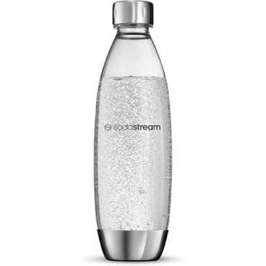 sodastream Bouteille 1L pour Machine à Eau Pétillante et Soda | Technologie Snap & Lock à Clipser | Compatible Lave-Vaisselle | Sans BPA | Détails Acier Inoxydable