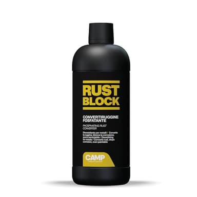 Camp Rust Block Convertisseur de Rouille avec Phoshate - Convertisseur de rouille protecteur à action rapide, antirouille prêt à l'emploi pour surfaces en fer et acier, 300 ml