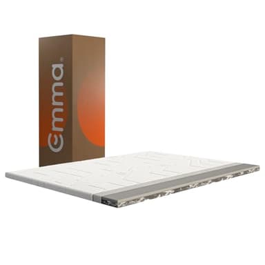 Surmatelas Premium Emma 160x200 cm, 8 cm | 2 Couches Thermorégulantes & Ferme | Mousse HRX | Housse Amovible et Lavable | Prolonge la Durée de Vie du Matelas