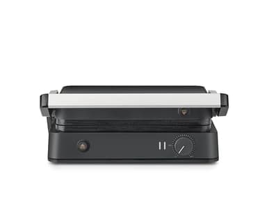 SEVERIN SEVINI LITE Multi-gril viande,Gril avec fonction plancha,Gril électrique pour légumes, steaks et paninis, Gril viande, Plaques avec revêtement céramique, 1 800 W, Noir/Inox, KG 2398