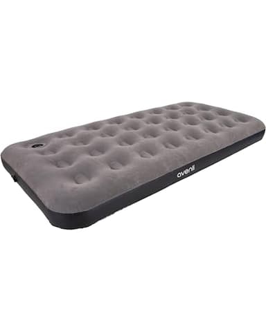 AVENLI Matelas gonflable de camping avec pompe à pied intégrée pour 1 personne - 191 x 99 x 22 cm - Matelas gonflable - Surface de couchage douce avec surface floquée - Lit de voyage pour le camping
