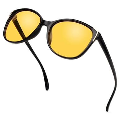 Face Shadow Lunettes Jaune Conduite de Nuit Femme Homme, Polarisées, anti Eblouissement de Vision Nocturne pour Conduire, Ultra Léger