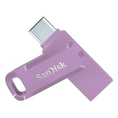 SanDisk 256 Go Ultra Dual Drive Go, Clé USB Type-C avec connecteurs USB Type-C et USB Type-A réversibles, jusqu'à 400 Mo/s, pour Smartphones, tablettes, Mac et PC, Lavender