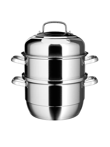 VENTION Cuiseur Vapeur INOX 28 cm, Cuit Vapeur Induction 3 Etages