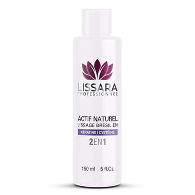 LISSARA - Lissage Brésilien - Sans formol - Actif Naturel 2 en 1 - Anti Frisottis - Soin profond rajeunissant - Sans fumée Sans odeur *Nouveau flacon* (150ml, Kératine Protéine)