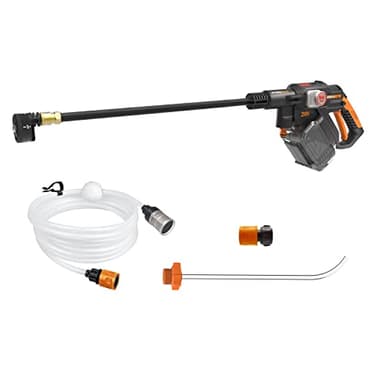 WORX Nettoyeur Haute Pression sans Fil Brushless 20V Hydroshot WG633E.9, Outil Mobile, Puise l'eau n'importe où, Tuyau 6m, Lance Longue, buse à Jets Multiples, Livré sans Batterie ni Chargeur