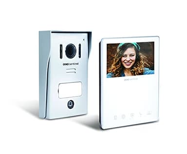 SCS Sentinel - PVF0051 - Interphone Vidéo 2 Fils Écran 4,3" - Visiophone Filaire, Platine de Rue avec visière, Sonnette, Transformateur d'alimentation - VisioKit 4.3 - Garantie 3 Ans