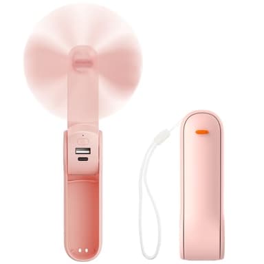 JATEKA Mini Ventilateur Portatif 3 en 1 à Main de Poche Rechargeable