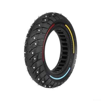Pneu de trottinette électrique 25,4 cm 25,4 x 5,1 cm en caoutchouc solide avec vis antidérapantes pour neige conçu pour la conduite en hiver et une meilleure traction