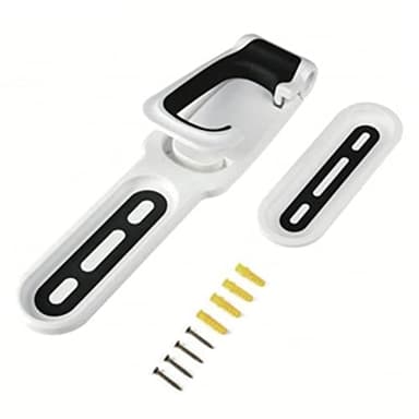 HELEVIA Support Mural Vertical pour Vélo, Meilleure Utilisation de L'espace, Matériau ABS Durable, adapté à Divers Vélos, pour Appartements, Maisons, Garages (Noir Blanc)