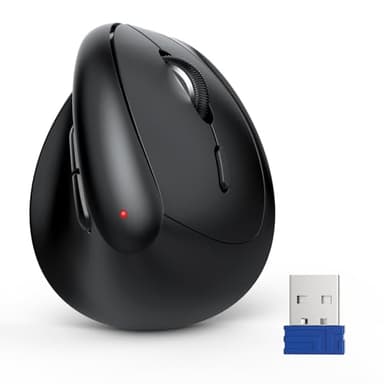 TECKNET Petite Souris Ergonomique, Mini Souris Verticale sans Fil pour Petites Mains, 4800 DPI 5 Niveaux DPI Réglables, 6 Boutons, Souris sans Fil Silencieuse 2,4 GHz pour Ordinateur Portable, PC, Mac
