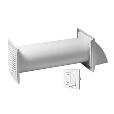 Europlast Ø 100mm Repartiteur de Chaleur Extracteur d'Air Récupérateur de Chaleur - Ventilateur Extracteur d'Air - avec Interrupteur Mural