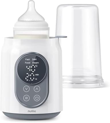 Chauffe Biberon, Nuliie Stérilisateur Électrique Rapide 10 en 1 pour Lait Maternel ou Formule avec Minuterie Numérique Contrôle intelligent de la Température et Arrêt Automatique, 220V